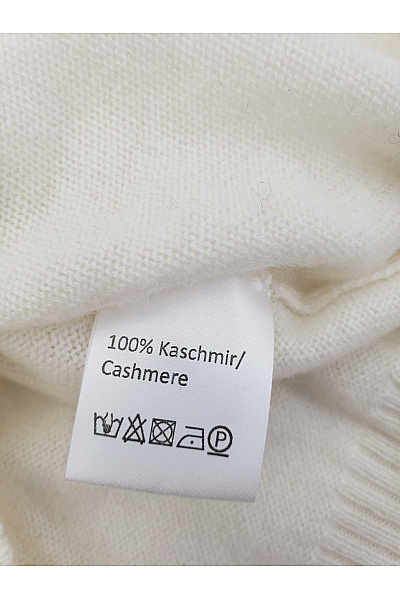 Zwillingsherz Béžový kašmírový pulovr do véčka basic Velikost M | Zwillingsherz | obrázek 5