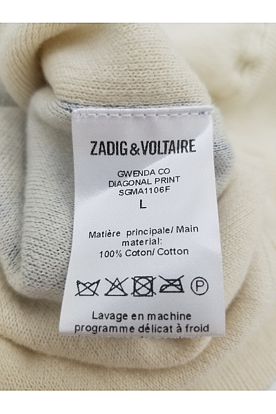 Zadig&Voltaire deluxe Barevný pruhovaný pletený pulovr s výstřihem do V Velikost L | Zadig&Voltaire deluxe | obrázek 5