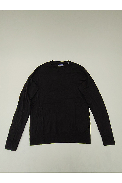 JACK & JONES Černý Bavlněný Pánský Pulovr Basic Velikost M