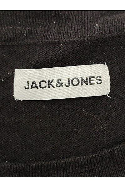 JACK & JONES Černý bavlněný pánský pulovr basic Velikost M | JACK & JONES | obrázek 4