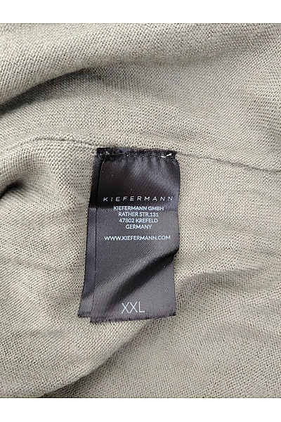 KIEFERMANN Pánský vlněný pulovr khaki basic Velikost EU XXL | KIEFERMANN | obrázek 6
