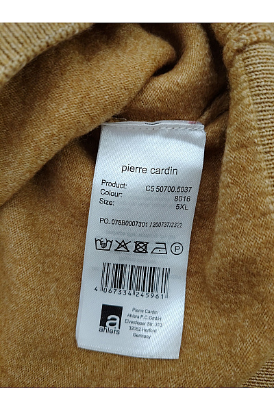 PIERRE CARDIN Dámský vlněný merino pulovr hnědý basic Vel. 5XL | PIERRE CARDIN | obrázek 7