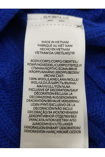 Ralph Lauren Modrý vlněný pulovr s copánkovým vzorem Vel. US XL | Ralph Lauren | obrázek 6
