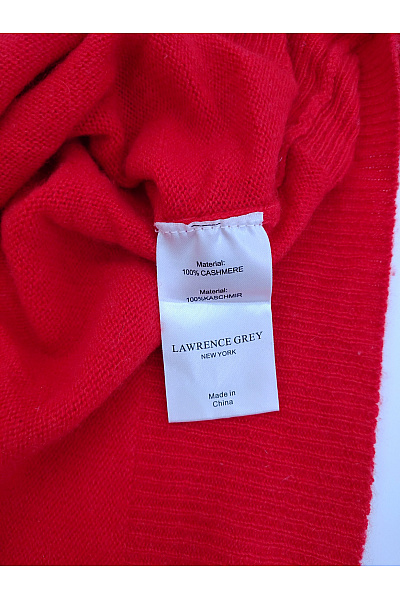 LAWRENCE GREY Červený kašmírový rolák oversized Velikost EU 36 | LAWRENCE GREY | obrázek 5