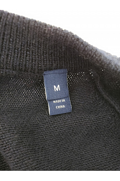 GANT Pánský vlněný pulovr s výstřihem do V modrý Velikost M | GANT | obrázek 8