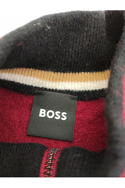 Hugo Boss Červený bavlněný pulovr se stojáčkem Velikost XL | Hugo Boss | obrázek 6