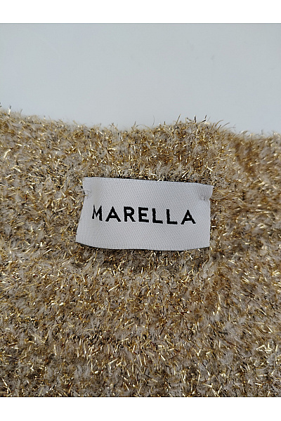 marella Zlatý pletený žebrovaný pulovr Velikost EU M | marella | obrázek 7