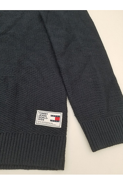 TOMMY HILFIGER Modrý pletený pulovr přes hlavu basic Vel. M | TOMMY HILFIGER | obrázek 2
