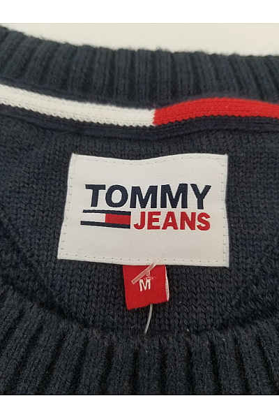 TOMMY HILFIGER Modrý pletený pulovr přes hlavu basic Vel. M | TOMMY HILFIGER | obrázek 5