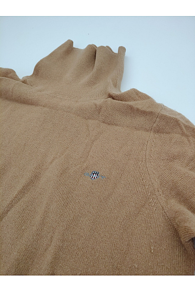 GANT Dámský vlněný rolák hnědý basic Velikost S | GANT | obrázek 4