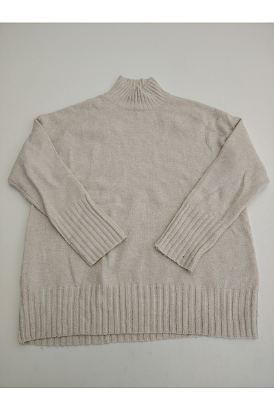 ONLY Béžový dámský oversized pulovr se stojáčkem Velikost M | ONLY | obrázek 2