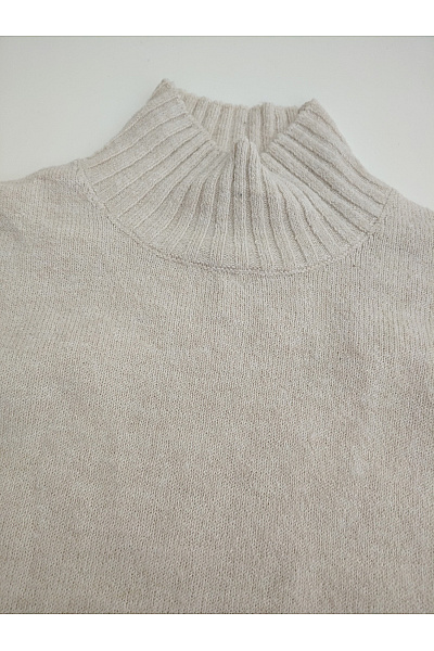 ONLY Béžový dámský oversized pulovr se stojáčkem Velikost M | ONLY | obrázek 4