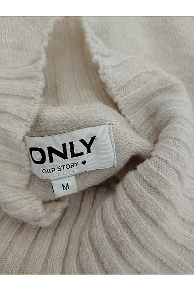 ONLY Béžový dámský oversized pulovr se stojáčkem Velikost M | ONLY | obrázek 8