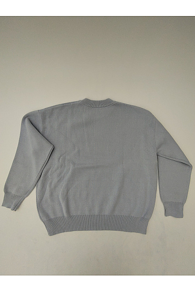 OUTFIT Šedý bavlněný pulovr s motivem srdce oversized Velikost EU 38 | OUTFIT | obrázek 7