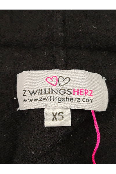 Zwillingsherz Černý kašmírový pulovr s kapucí Vel. XS | Zwillingsherz | obrázek 5