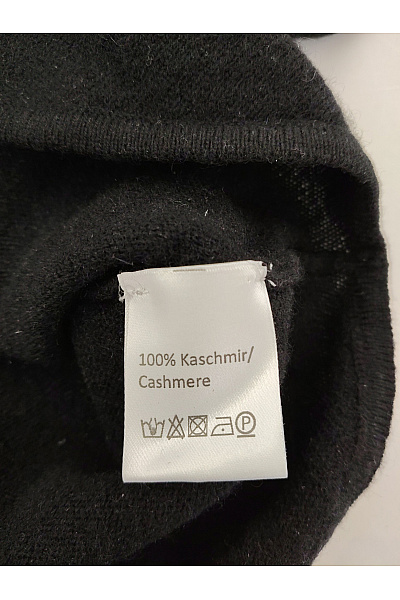 Zwillingsherz Černý kašmírový pulovr s kapucí Vel. XS | Zwillingsherz | obrázek 6