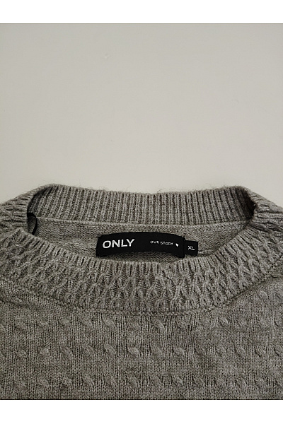 ONLY Šedé pletené svetrové šaty s dlouhým rukávem Velikost XL | ONLY | obrázek 5