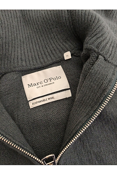 Marc O´Polo Dámský vlněný pulovr na zip khaki se stojáčkem Velikost XS | Marc O´Polo | obrázek 5