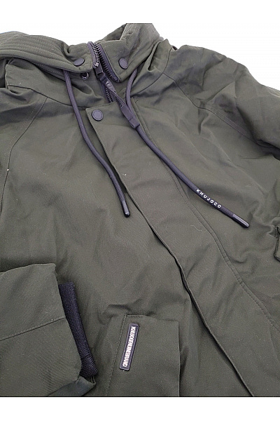 Khujo Pánská khaki parka s kapucí zimní zateplená Vel. S | Khujo | obrázek 6