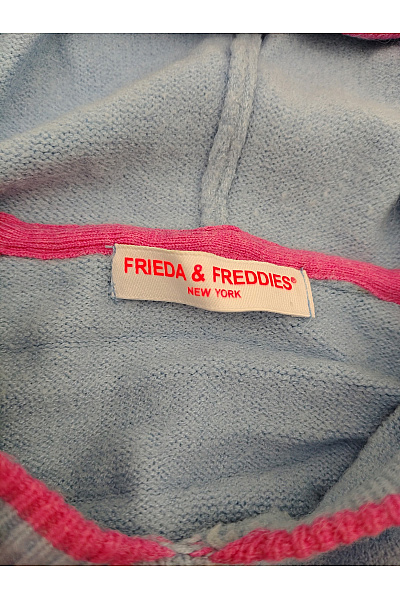 frieda&freddies Dámská modrá mikina s kapucí přes hlavu Vel. M | frieda&freddies | obrázek 7