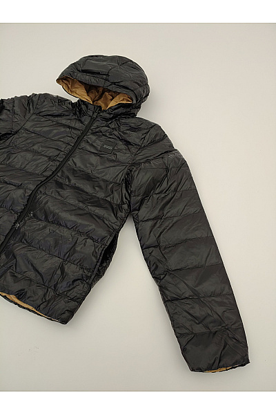 Hugo Boss Černá prošívaná puffer bunda s kapucí oboustranná Vel. 12-XS | Hugo Boss | obrázek 2