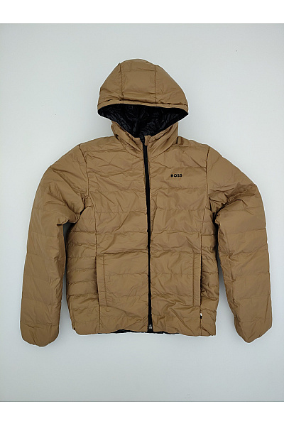 Hugo Boss Černá prošívaná puffer bunda s kapucí oboustranná Vel. 12-XS | Hugo Boss | obrázek 7