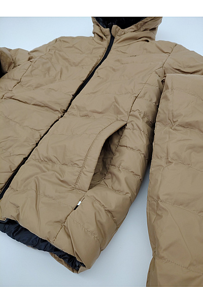 Hugo Boss Černá prošívaná puffer bunda s kapucí oboustranná Vel. 12-XS | Hugo Boss | obrázek 8