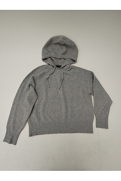 VERO MODA Šedý pletený dámský pulovr s kapucí Vel. EU S | VERO MODA | obrázek 2