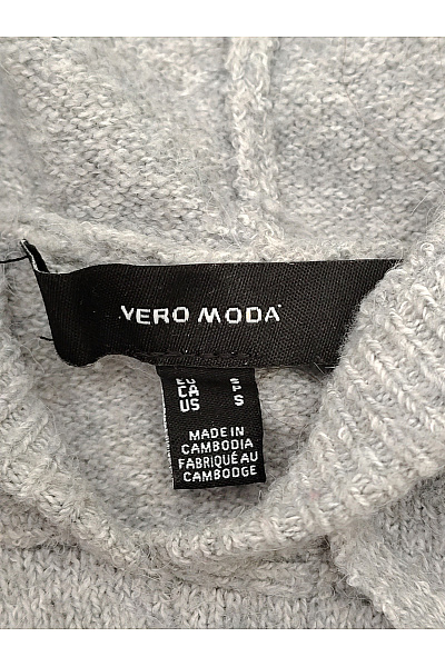 VERO MODA Šedý pletený dámský pulovr s kapucí Vel. EU S | VERO MODA | obrázek 6