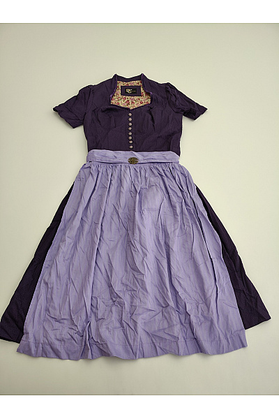 TWISTED WUNDER Fialové Bavlněné Dirndl šaty Midi Vel. DE 40