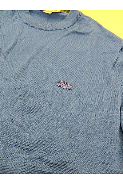LACOSTE Modrý vlněný pulovr basic Velikost L | LACOSTE | obrázek 3