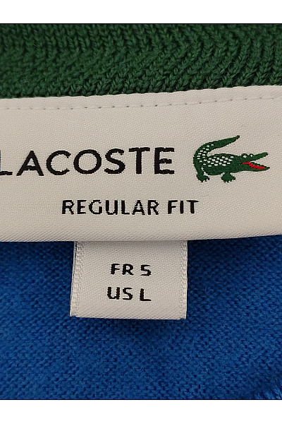 LACOSTE Modrý vlněný pulovr basic Velikost L | LACOSTE | obrázek 5