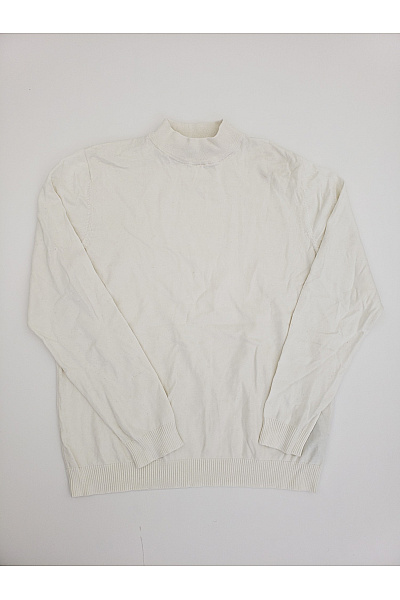 JACK & JONES Bílý bavlněný pánský pulovr se stojáčkem basic Vel. L | JACK & JONES | obrázek 2