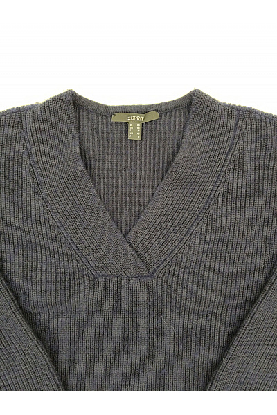 Esprit Modrý bavlněný pulovr do véčka žebrovaný Vel. US XS | Esprit | obrázek 2