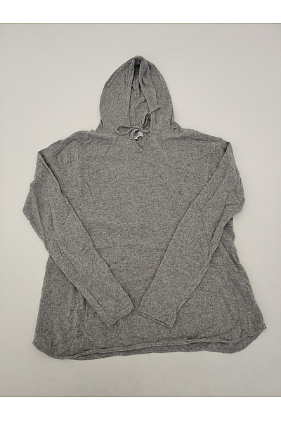 Zwillingsherz Dámský šedý Kašmírový Pulovr S Kapucí Vel. 2XL