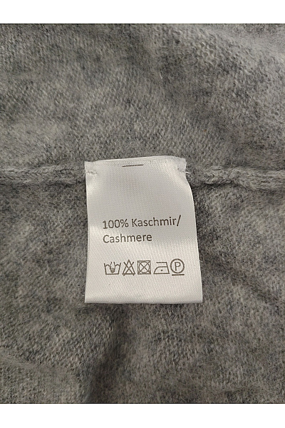 Zwillingsherz Dámský šedý kašmírový pulovr s kapucí Vel. 2XL | Zwillingsherz | obrázek 5