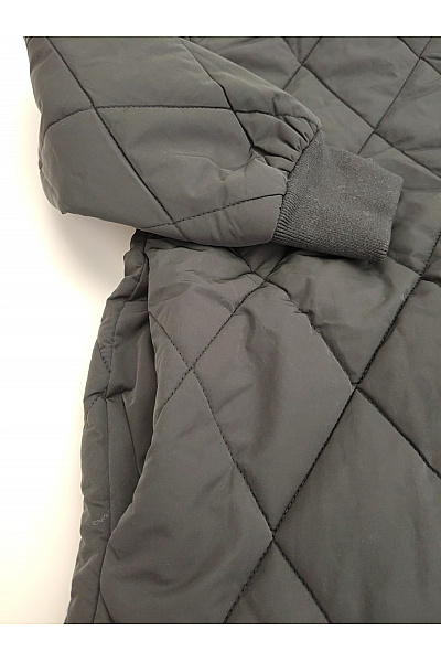 Dámská prošívaná dlouhá bunda s kapucí khaki Velikost EU 36 | Unimoda | obrázek 2