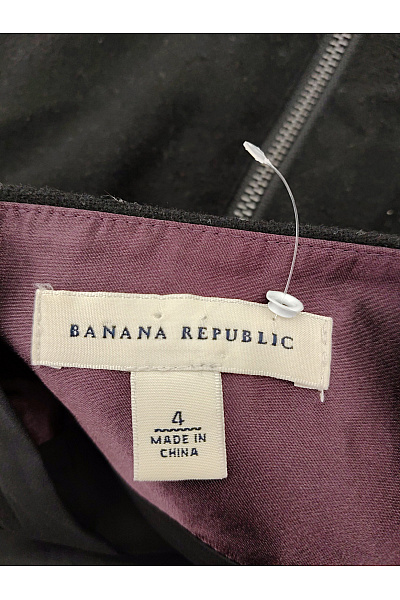 BANANA REPUBLIC Černá vlněná pouzdrová sukně s rozparkem Vel. US 4 | BANANA REPUBLIC | obrázek 6
