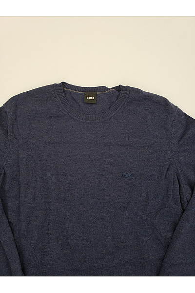 Hugo Boss Pánský vlněný pulovr basic modrý Velikost XL | Hugo Boss | obrázek 4