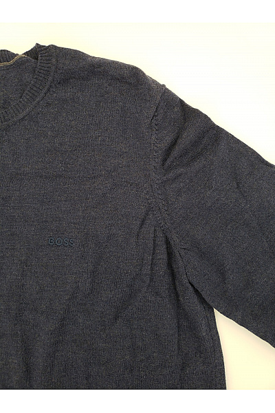 Hugo Boss Pánský vlněný pulovr basic modrý Velikost XL | Hugo Boss | obrázek 6