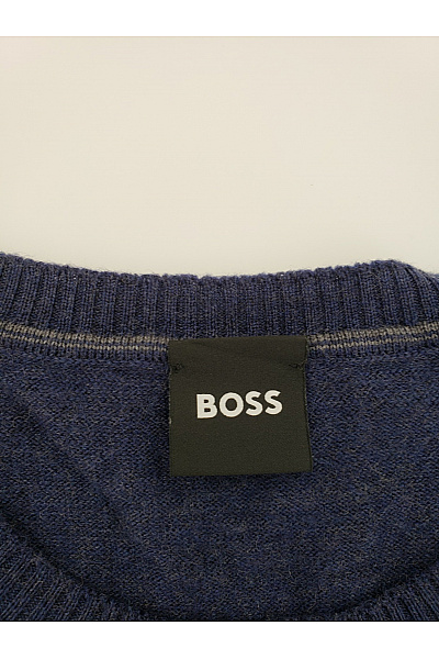 Hugo Boss Pánský vlněný pulovr basic modrý Velikost XL | Hugo Boss | obrázek 8