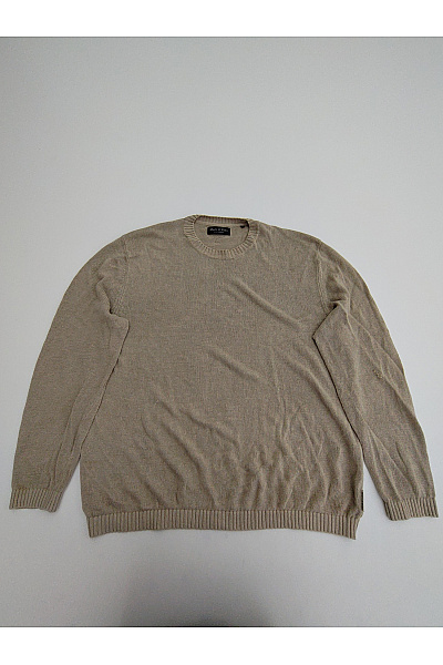 Marc O´Polo Béžový Lněný Pulovr Basic Vel. XXL