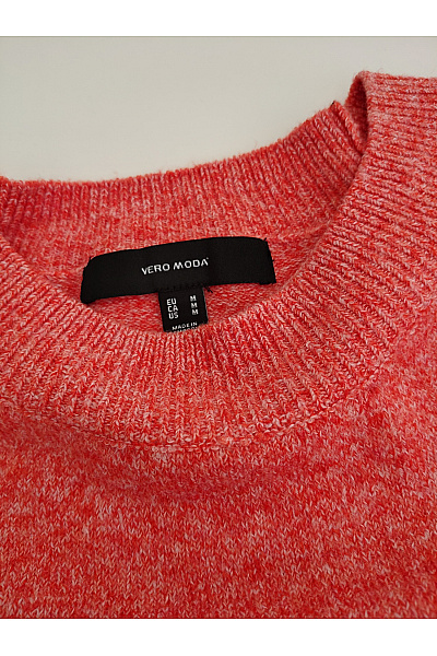 VERO MODA Červený pletený pulovr přes hlavu Vel. EU M | VERO MODA | obrázek 3