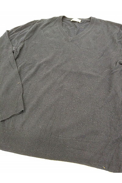 MAX TONSO CASHMERE Pánský kašmírový hedvábný pulovr do véčka modrý Vel. L | MAX TONSO CASHMERE | obrázek 3