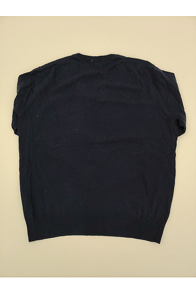 MAX TONSO CASHMERE Pánský kašmírový hedvábný pulovr do véčka modrý Vel. L | MAX TONSO CASHMERE | obrázek 8