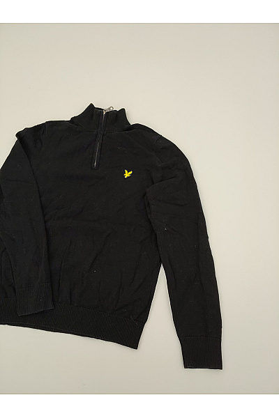 Lyle & Scott Pánský černý pletený pulovr se stojáčkem na zip Velikost S | Lyle & Scott | obrázek 2