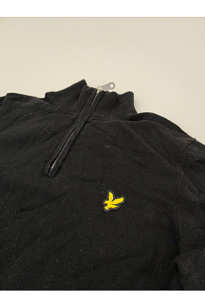 Lyle & Scott Pánský černý pletený pulovr se stojáčkem na zip Velikost S | Lyle & Scott | obrázek 3