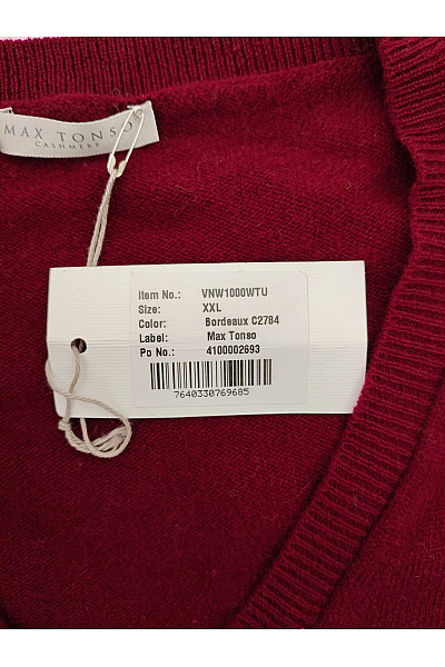 Mason´s Pánský vlněný pulovr do véčka červený Vel. XXL | Mason´s | obrázek 6