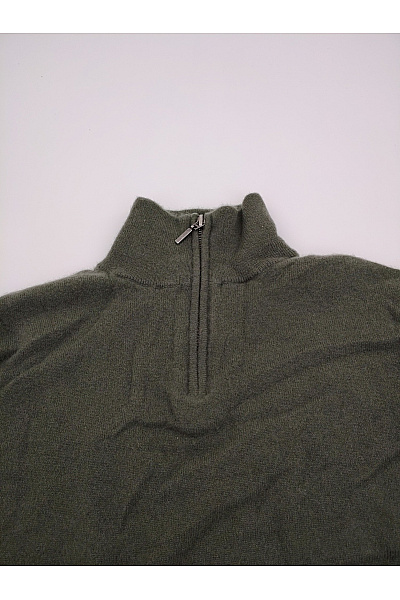 LAWRENCE GREY Pánský kašmírový pulovr khaki se stojáčkem Vel. M | LAWRENCE GREY | obrázek 4