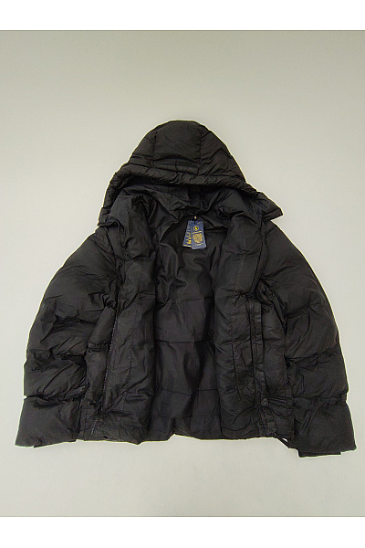 Ralph Lauren Černá pánská prošívaná zimní bunda s kapucí puffer Vel. L | Ralph Lauren | obrázek 8